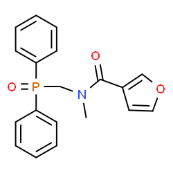ChemSpider 2D Image | N-[(Diphenylphosphoryl)methyl]-N-methyl-3-furamide | C19H18NO3P