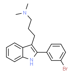 ChemSpider 2D Image | 3-[2-(3-Bromophenyl)-1H-indol-3-yl]-N,N-dimethyl-1-propanamine | C19H21BrN2