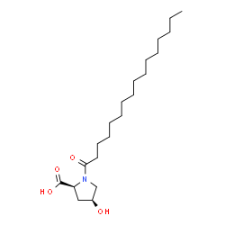 ChemSpider 2D Image | (4S)-4-Hydroxy-1-palmitoyl-L-proline | C21H39NO4