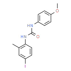 ChemSpider 2D Image | 1-(4-Iodo-2-methylphenyl)-3-(4-methoxyphenyl)urea | C15H15IN2O2