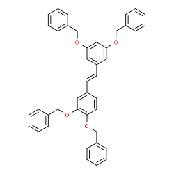 ChemSpider 2D Image | 1,2-Bis(benzyloxy)-4-{(E)-2-[3,5-bis(benzyloxy)phenyl]vinyl}benzene | C42H36O4