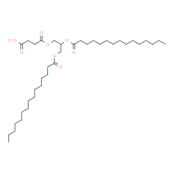 ChemSpider 2D Image | 4-[2,3-Bis(pentadecanoyloxy)propoxy]-4-oxobutanoic acid | C37H68O8