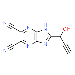 ChemSpider 2D Image | 2-(1-Hydroxy-2-propyn-1-yl)-1H-imidazo[4,5-b]pyrazine-5,6-dicarbonitrile | C10H4N6O