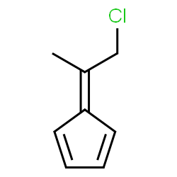 ChemSpider 2D Image | 5-(1-Chloro-2-propanylidene)-1,3-cyclopentadiene | C8H9Cl