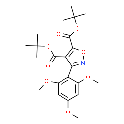 ChemSpider 2D Image | Bis(2-methyl-2-propanyl) 3-(2,4,6-trimethoxyphenyl)-1,2-oxazole-4,5-dicarboxylate | C22H29NO8