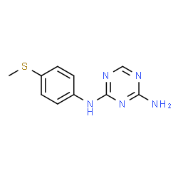 ChemSpider 2D Image | N-[4-(Methylsulfanyl)phenyl]-1,3,5-triazine-2,4-diamine | C10H11N5S