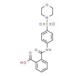 ChemSpider 2D Image | 2-{[4-(4-Morpholinylsulfonyl)phenyl]carbamoyl}benzoic acid | C18H18N2O6S