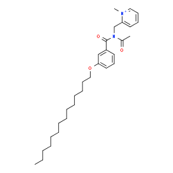 ChemSpider 2D Image | 2-({Acetyl[3-(tetradecyloxy)benzoyl]amino}methyl)-1-methylpyridinium | C30H45N2O3