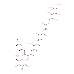 ChemSpider 2D Image | 1-O-[(2E,4S,5S,6E,8S,9S,10E,12S,13S,14E,16S,18S)-5,9-Dihydroxy-13-(D-mannopyranosyloxy)-2,4,6,8,10,12,14,16,18-nonamethyl-2,6,10,14-icosatetraenoyl]-D-mannitol | C41H72O15