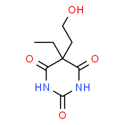 ChemSpider 2D Image | 5-Ethyl-5-(2-hydroxyethyl)-2,4,6(1H,3H,5H)-pyrimidinetrione | C8H12N2O4