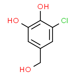 ChemSpider 2D Image | 3-Chloro-5-(hydroxymethyl)-1,2-benzenediol | C7H7ClO3