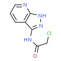 ChemSpider 2D Image | 2-Chloro-N-(1H-pyrazolo[3,4-b]pyridin-3-yl)acetamide | C8H7ClN4O