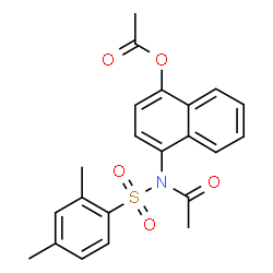 ChemSpider 2D Image | 4-{Acetyl[(2,4-dimethylphenyl)sulfonyl]amino}-1-naphthyl acetate | C22H21NO5S