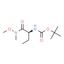 ChemSpider 2D Image | TERT-BUTYL N-[(1S)-1-[METHOXY(METHYL)CARBAMOYL]PROPYL]CARBAMATE | C11H22N2O4
