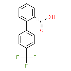 ChemSpider 2D Image | 4'-(Trifluoromethyl)-2-biphenyl(~14~C)carboxylic acid | C1314CH9F3O2