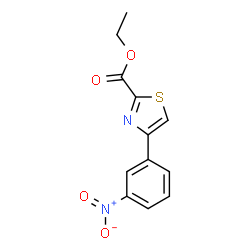 ChemSpider 2D Image | Ethyl 4-(3-Nitrophenyl)thiazole-2-carboxylate | C12H10N2O4S