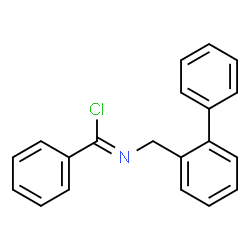 ChemSpider 2D Image | N-(2-Biphenylylmethyl)benzenecarboximidoyl chloride | C20H16ClN