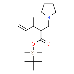 ChemSpider 2D Image | Dimethyl(2-methyl-2-propanyl)silyl 3-methyl-2-(1-pyrrolidinylmethyl)-4-pentenoate | C17H33NO2Si