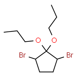 ChemSpider 2D Image | 2,5-Dibromo-1,1-dipropoxycyclopentane | C11H20Br2O2