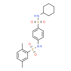 ChemSpider 2D Image | N-[4-(Cyclohexylsulfamoyl)phenyl]-2,5-dimethylbenzenesulfonamide | C20H26N2O4S2