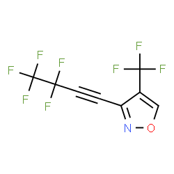 ChemSpider 2D Image | 3-(3,3,4,4,4-Pentafluoro-1-butyn-1-yl)-4-(trifluoromethyl)-1,2-oxazole | C8HF8NO