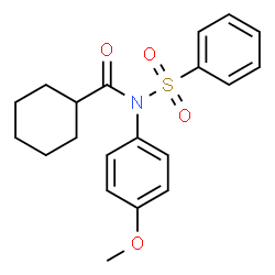 ChemSpider 2D Image | N-(4-Methoxyphenyl)-N-(phenylsulfonyl)cyclohexanecarboxamide | C20H23NO4S