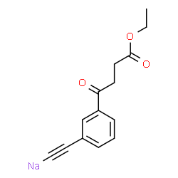 ChemSpider 2D Image | {[3-(4-Ethoxy-4-oxobutanoyl)phenyl]ethynyl}sodium | C14H13NaO3