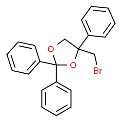 ChemSpider 2D Image | 4-(Bromomethyl)-2,2,4-triphenyl-1,3-dioxolane | C22H19BrO2