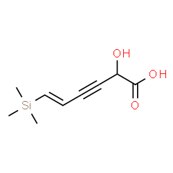ChemSpider 2D Image | (5E)-2-Hydroxy-6-(trimethylsilyl)-5-hexen-3-ynoic acid | C9H14O3Si