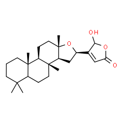 ChemSpider 2D Image | 5-Hydroxy-4-[(2R,3aS,3bR,9aS,9bR,11aS)-3b,6,6,9a,11a-pentamethylhexadecahydrophenanthro[2,1-b]furan-2-yl]-2(5H)-furanone | C25H38O4