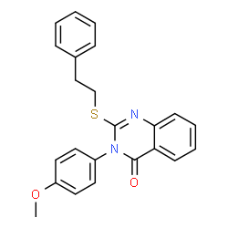 ChemSpider 2D Image | 3-(4-Methoxy-phenyl)-2-phenethylsulfanyl-3H-quinazolin-4-one | C23H20N2O2S