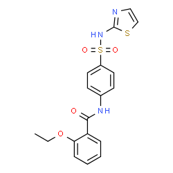 ChemSpider 2D Image | 2-Ethoxy-N-[4-(1,3-thiazol-2-ylsulfamoyl)phenyl]benzamide | C18H17N3O4S2