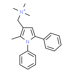 ChemSpider 2D Image | N,N,N-Trimethyl(2-methyl-1,5-diphenyl-1H-pyrrol-3-yl)methanaminium | C21H25N2