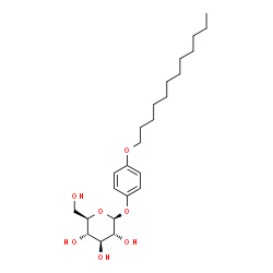 ChemSpider 2D Image | 4-(Dodecyloxy)phenyl beta-D-glucopyranoside | C24H40O7
