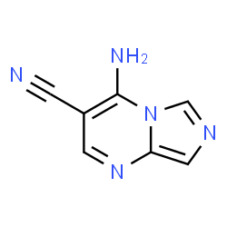 ChemSpider 2D Image | 4-Aminoimidazo[1,5-a]pyrimidine-3-carbonitrile | C7H5N5