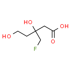 ChemSpider 2D Image | 3-(Fluoromethyl)-3,5-dihydroxypentanoic acid | C6H11FO4