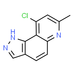 ChemSpider 2D Image | 9-Chloro-7-methyl-1H-pyrazolo[3,4-f]quinoline | C11H8ClN3