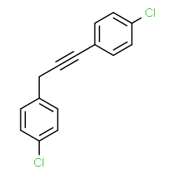 ChemSpider 2D Image | 1,1'-(1-Propyne-1,3-diyl)bis(4-chlorobenzene) | C15H10Cl2