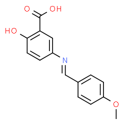 ChemSpider 2D Image | 2-Hydroxy-5-[(E)-(4-methoxybenzylidene)amino]benzoic acid | C15H13NO4