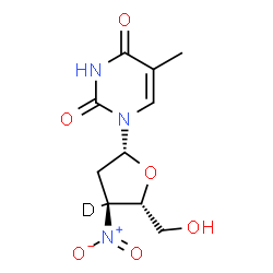 ChemSpider 2D Image | 3'-Deoxy-3'-nitro(3'-~2~H)thymidine | C10H12DN3O6