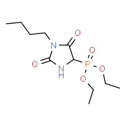 ChemSpider 2D Image | Diethyl (1-butyl-2,5-dioxo-4-imidazolidinyl)phosphonate | C11H21N2O5P