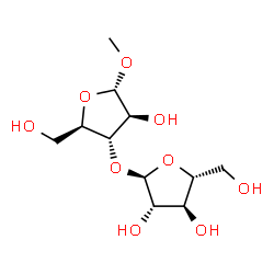 ChemSpider 2D Image | Methyl 3-O-alpha-D-arabinofuranosyl-alpha-D-arabinofuranoside | C11H20O9