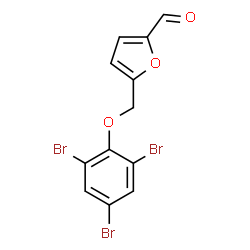ChemSpider 2D Image | 5-[(2,4,6-Tribromophenoxy)methyl]-2-furaldehyde | C12H7Br3O3