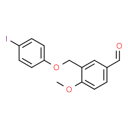 ChemSpider 2D Image | 3-[(4-Iodophenoxy)methyl]-4-methoxybenzaldehyde | C15H13IO3