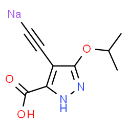 ChemSpider 2D Image | [(5-Carboxy-3-isopropoxy-1H-pyrazol-4-yl)ethynyl]sodium | C9H9N2NaO3