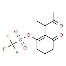 ChemSpider 2D Image | 3-Oxo-2-(3-oxo-2-butanyl)-1-cyclohexen-1-yl trifluoromethanesulfonate | C11H13F3O5S