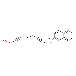 ChemSpider 2D Image | 9-(2-Naphthylsulfonyl)-2,7-nonadiyn-1-ol | C19H18O3S