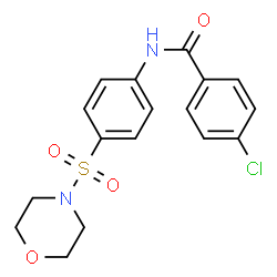 ChemSpider 2D Image | 4-chloro-N-[4-(morpholinosulfonyl)phenyl]benzamide | C17H17ClN2O4S