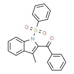 ChemSpider 2D Image | [3-Methyl-1-(phenylsulfonyl)-1H-indol-2-yl](phenyl)methanone | C22H17NO3S