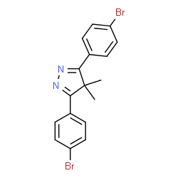 ChemSpider 2D Image | 3,5-Bis(4-bromophenyl)-4,4-dimethyl-4H-pyrazole | C17H14Br2N2